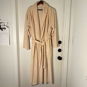 Vintage Karen Luu Home Couture Robe Women’s L Ivory Velour